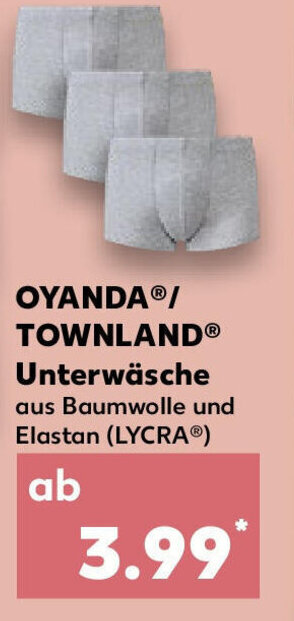 Kaufland Oyanda/Townland Unterwäsche Angebot