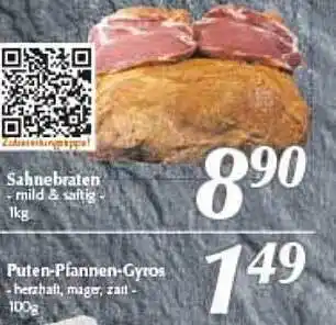 inkoop Sahnebraten oder puten-pfannen-gyros Angebot