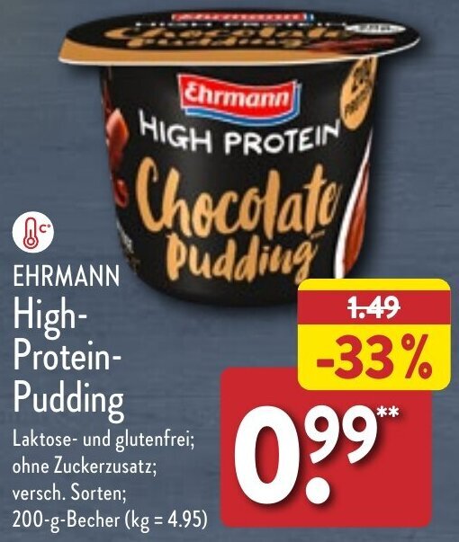 Ehrmann High Protein Pudding 200 g Becher Angebot bei Aldi Nord