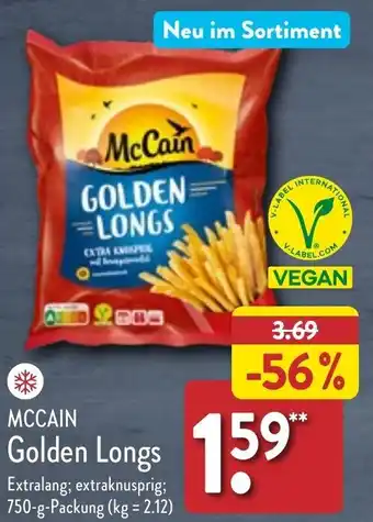 Aldi Nord McCain Golden Longs 750 g Packung Angebot