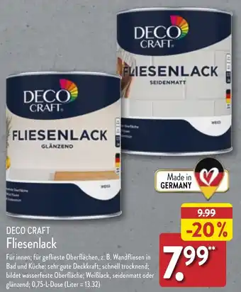 Aldi Nord Deco Craft Fliesenlack 0,75 L Dose Angebot