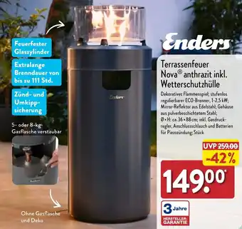 Aldi Nord Enders Terrassenfeuer Nova anthrazit inkl. Wetterschutzhülle Angebot