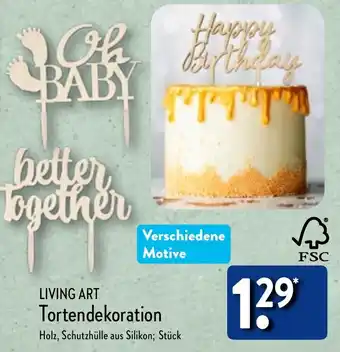 Aldi Nord Living Art Tortendekoration Angebot