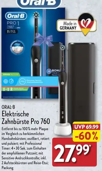 Aldi Nord Oral-B Elektrische Zahnbürste Pro 760 Angebot