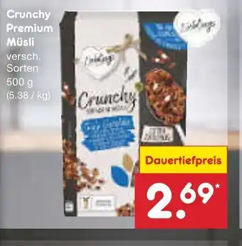 Netto Marken-Discount Lieblings Crunchy Premium Musli 500g Angebot