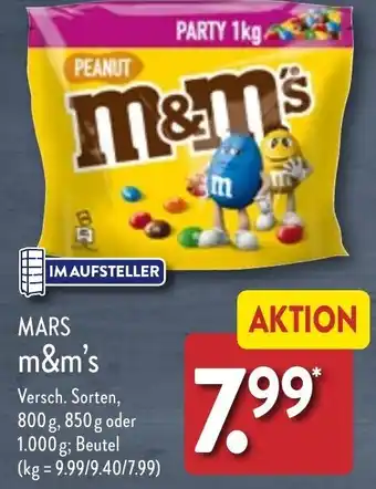 Aldi Nord Mars M&M's 800 g, 850 g oder 1000 g Angebot