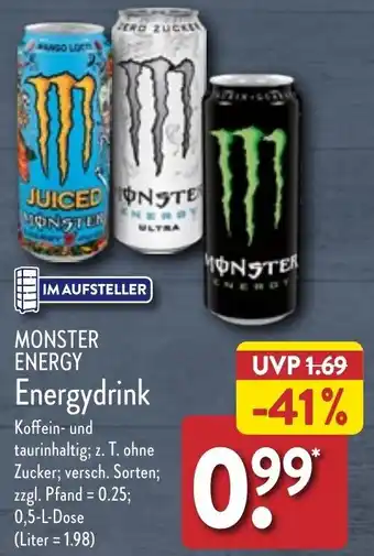 Aldi Nord Monster Energy Energydrink 0,5 L Dose Angebot