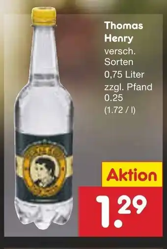 Netto Marken-Discount Thomas Henry 750ml Angebot