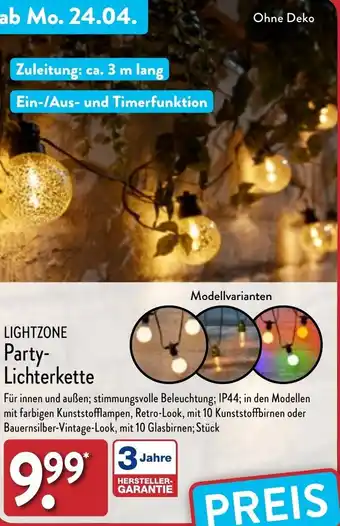 Aldi Nord Lightzone Party Lichterkette Angebot