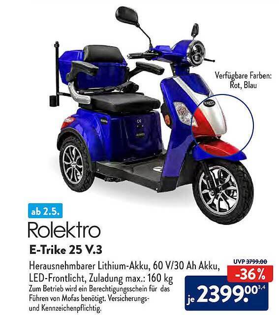 Rolektro etrike 25 v.3 Angebot bei Aldi Süd