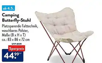 Aldi Süd Camping butterfly-stuhl Angebot