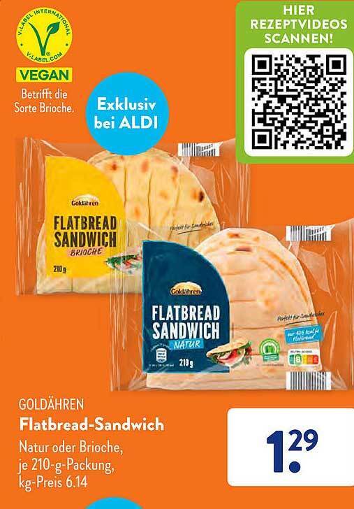 Goldähren flatbreadsandwich Angebot bei Aldi Süd