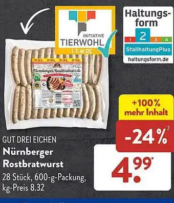 Aldi Süd Gut drei eichen nürnberger rostbratwurst Angebot