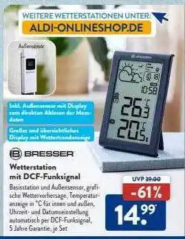 Aldi Süd Bresser wetterstation mit dcf-funksignal Angebot