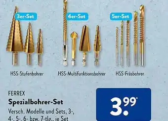 Aldi Süd Ferrex spezialbohrer-set Angebot