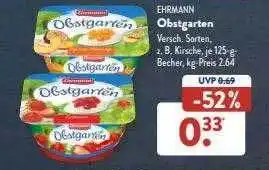 Aldi Süd Ehrmann obstgarten Angebot