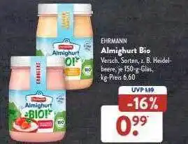 Aldi Süd Ehrmann almighurt bio Angebot