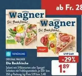 Aldi Süd Original wagner die backfrische Angebot