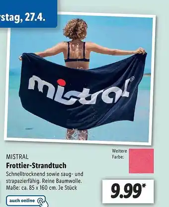 Lidl Mistral frottier-strandtuch Angebot