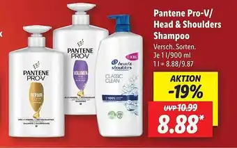 Lidl Pantene pro-v oder head&shoulders shampoo Angebot