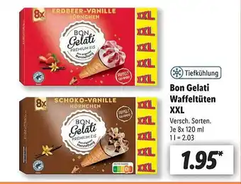 Lidl Bon gelati waffeltüten xxl Angebot