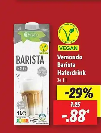 Lidl Vemondo barista haferdrink Angebot