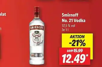 Lidl Smirnoff no.21 vodka Angebot