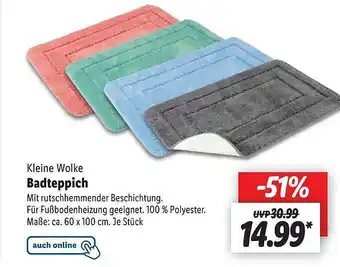 Lidl Kleine wolke badteppich Angebot