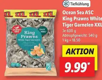 Lidl Ocean sea asc king prawns white tiger garnelen xxl Angebot