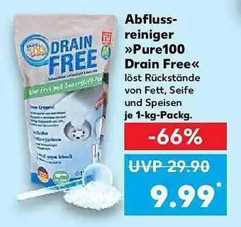 Kaufland Abflussreiniger „pure100 drain free“ Angebot