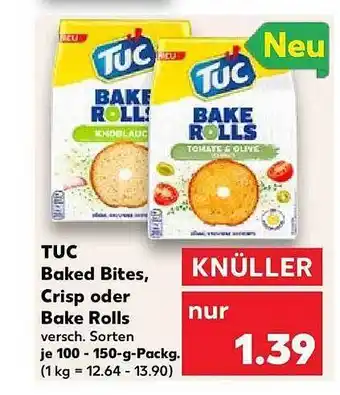 Kaufland Tuc baked bites, crisp oder bake rolls Angebot