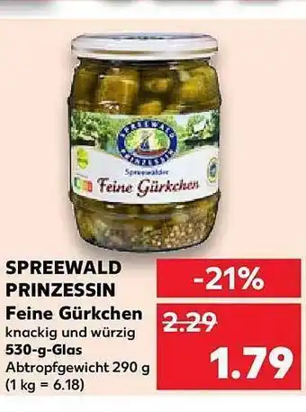 Kaufland Spreewald prinzessin feine gürkchen Angebot