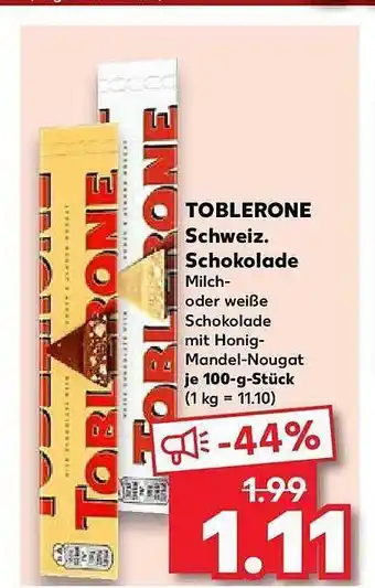 Kaufland Toblerone schweiz. schokolade Angebot