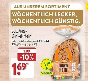 Aldi Nord Goldähren dinkel-heini Angebot