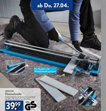 Aldi Nord Workzone fliesenschneider Angebot