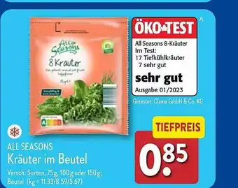 Aldi Nord All seasons kräuter im beutel Angebot