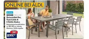 Aldi Nord Home deluxe gartenmöbel-set, tisch calido & 6 stühle madera Angebot