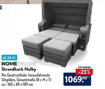 Aldi Nord Home deluxe strandkorb holby Angebot