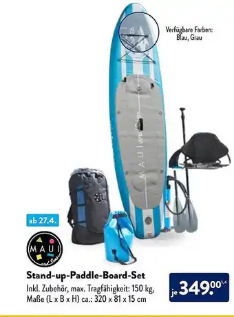 Aldi Nord Stand-up-paddle-board-set maui Angebot