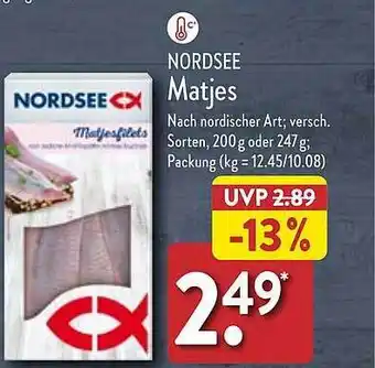 Aldi Nord Nordsee matjes Angebot