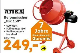 Globus Baumarkt Atika betonmischer „mix 130” Angebot