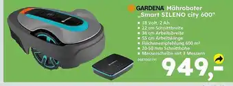 Globus Baumarkt Gardena mähroboter „smart sileno city 600” Angebot