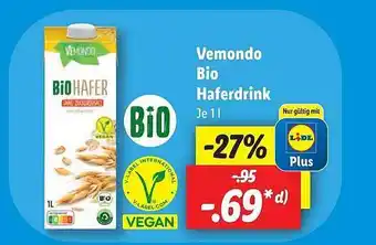 Lidl Vemondo bio haferdrink Angebot