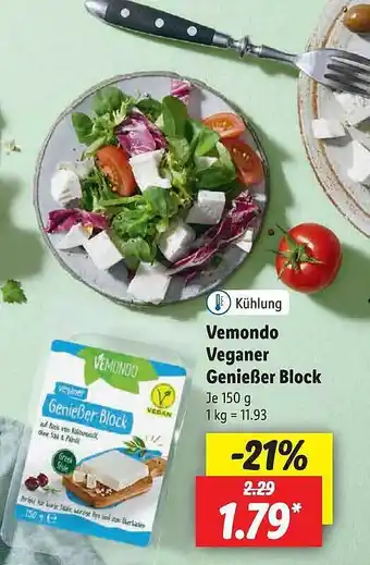 Lidl Vemondo veganer genießer block Angebot