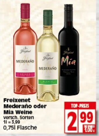 Elli Markt Freixenet Mederaño oder Mia Weine 0,75L Angebot