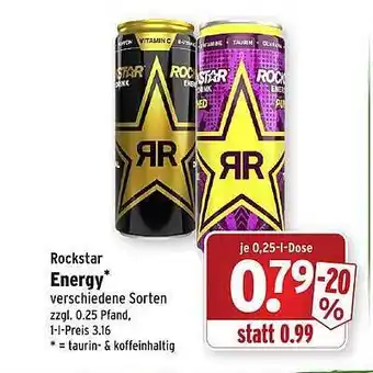 Wasgau Rockstar energy Angebot