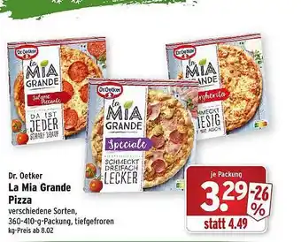 Wasgau Dr. oetker la mia grande pizza Angebot