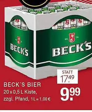 Edeka Zurheide Beck's bier Angebot