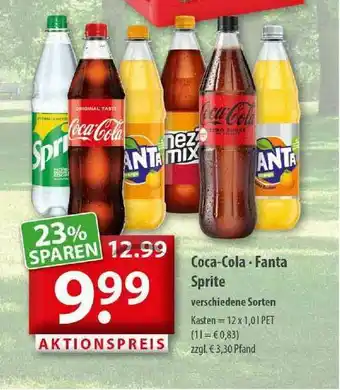 Marktkauf Coca-cola, Fanta, Sprite Angebot