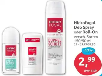 Budni Hidrofugal Deo Spray oder Roll-On 150/50 ml Angebot